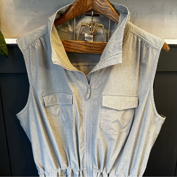 Duluth‎ Trading Co Sol Survivor Sun Protection Tunic Vest Gray Full Zip XXL - Picture 3 of 13